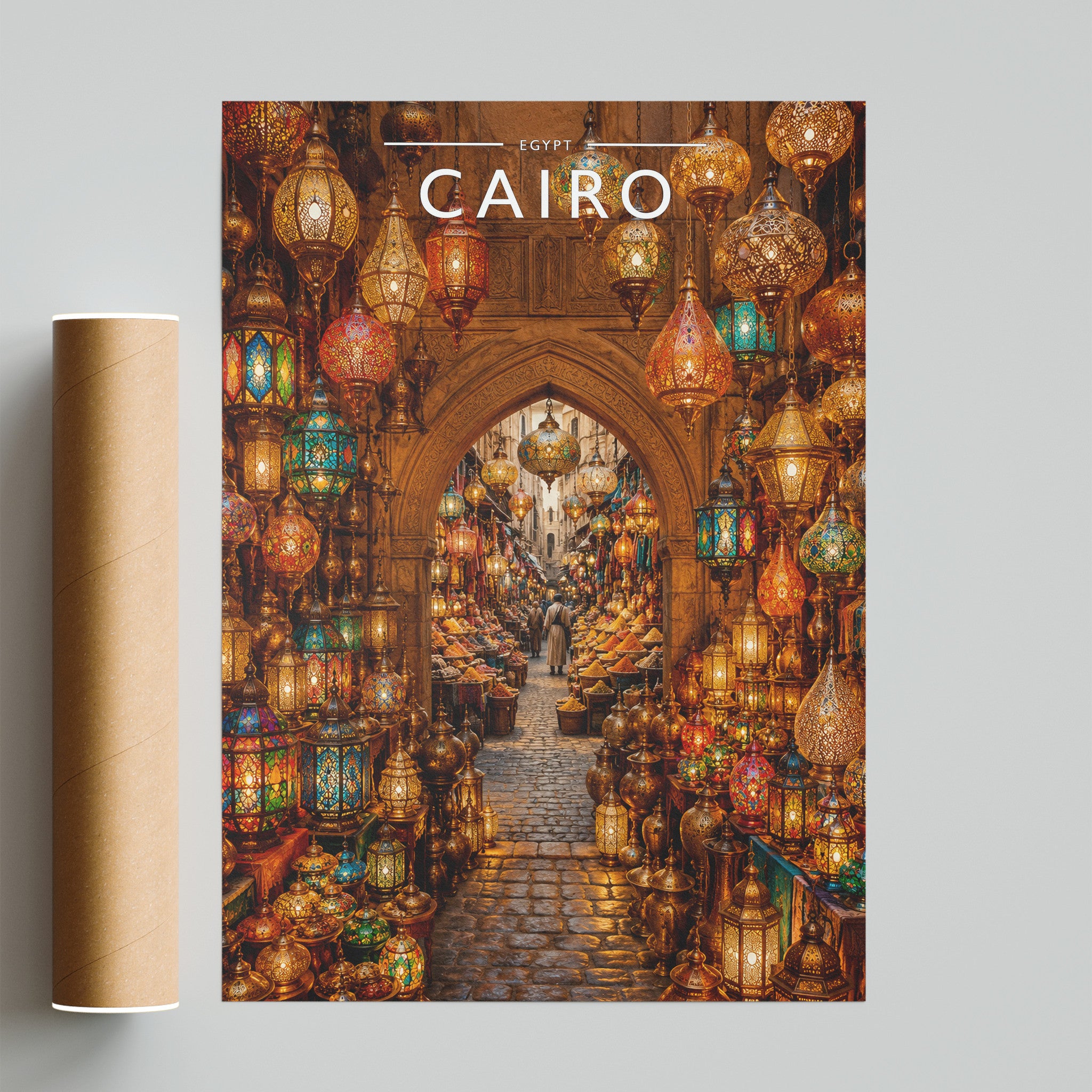 Cairo #4 Travel Poster - fine art print with shipping tube