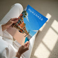 Hurghada Travel Poster - A4 print held in hand