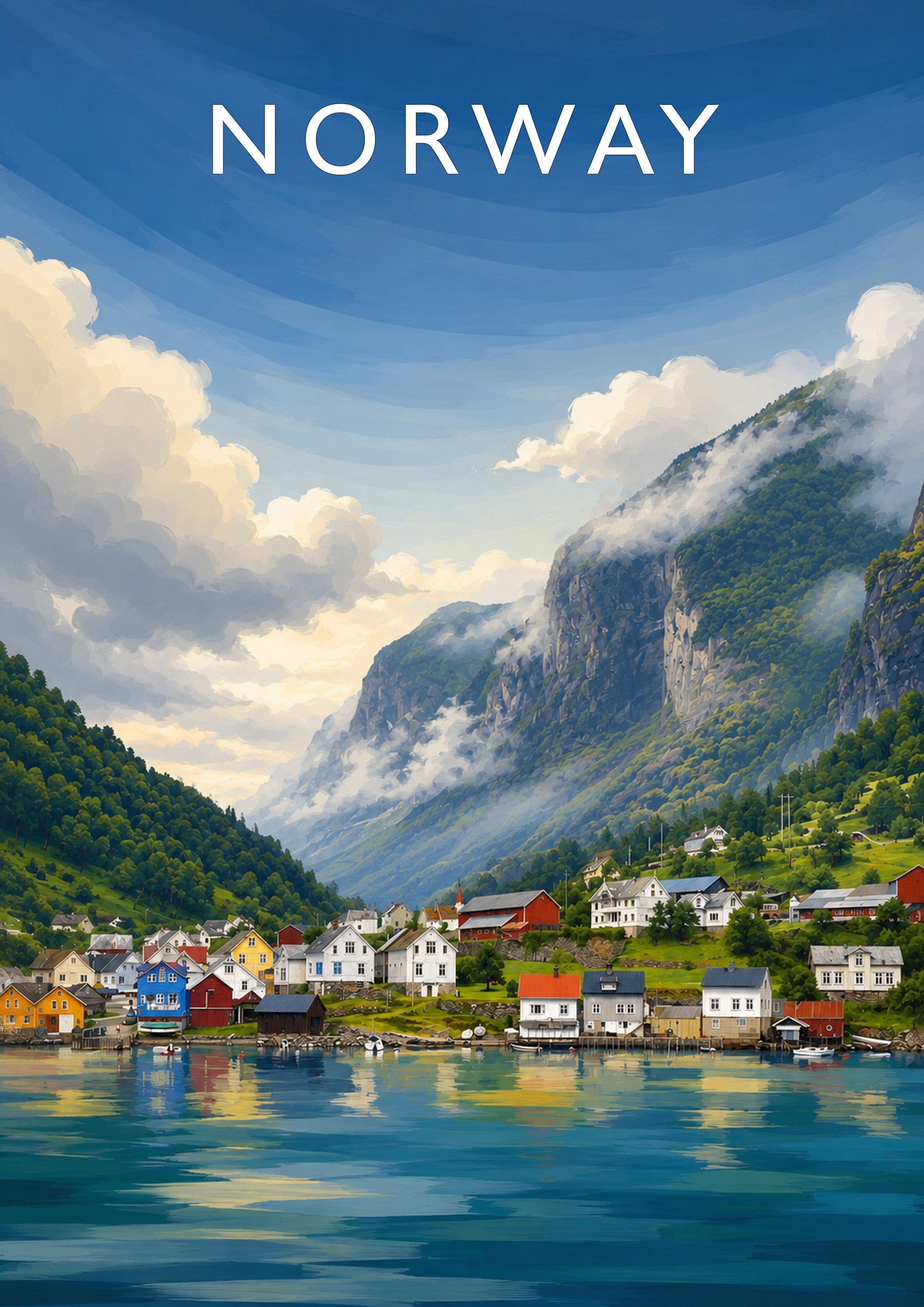 Norway #2 Travel Poster - A4 travel poster print