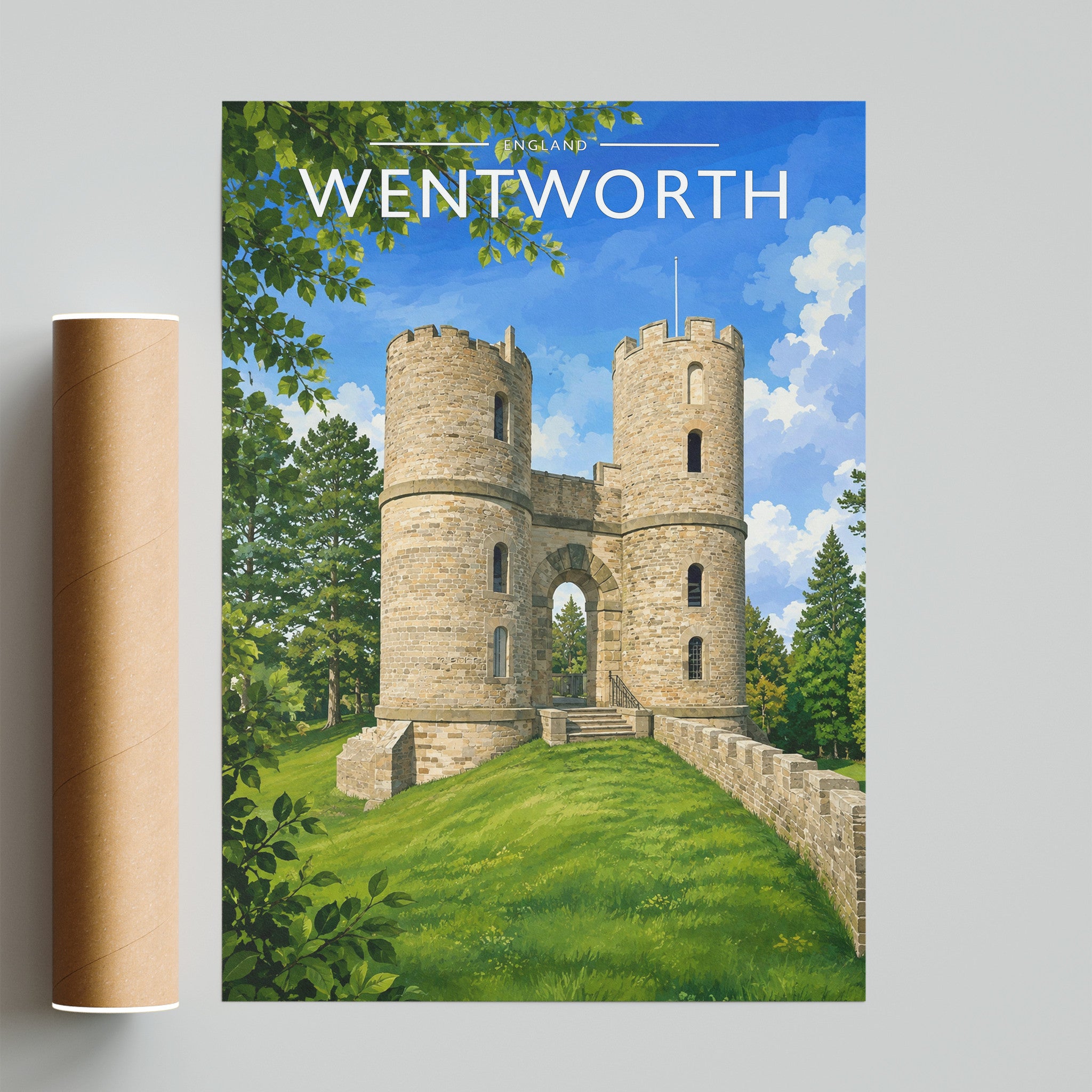 Wentworth Travel Poster - fine art print with shipping tube