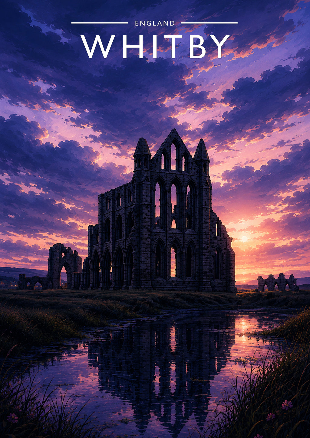 Whitby #4 Travel Poster - A4 travel poster print