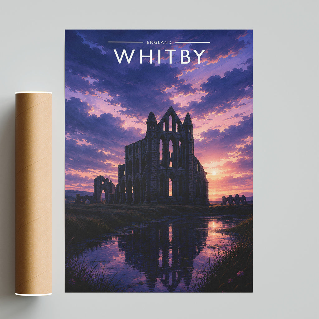 Whitby #4 Travel Poster - fine art print with shipping tube