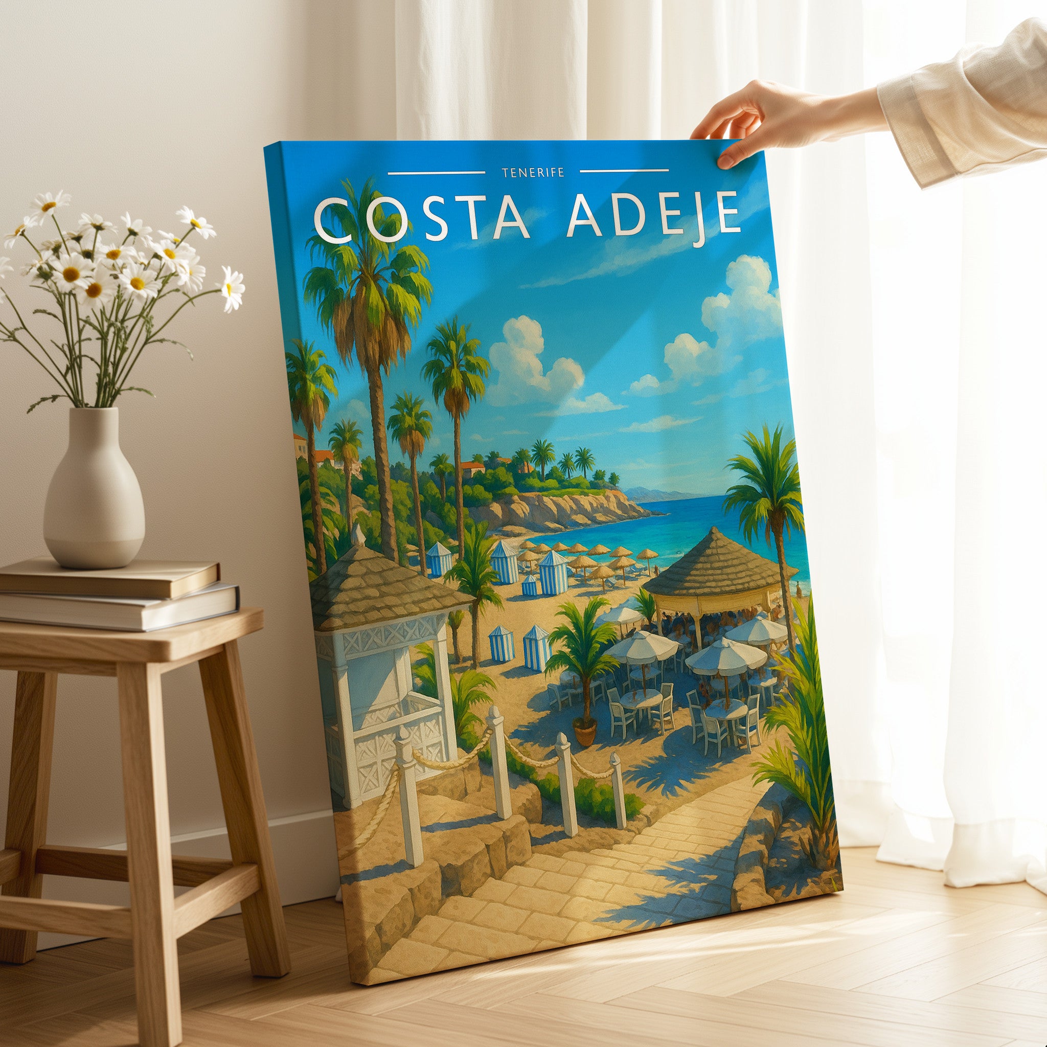 Costa Adeje Travel Poster as a gallery-wrapped canvas
