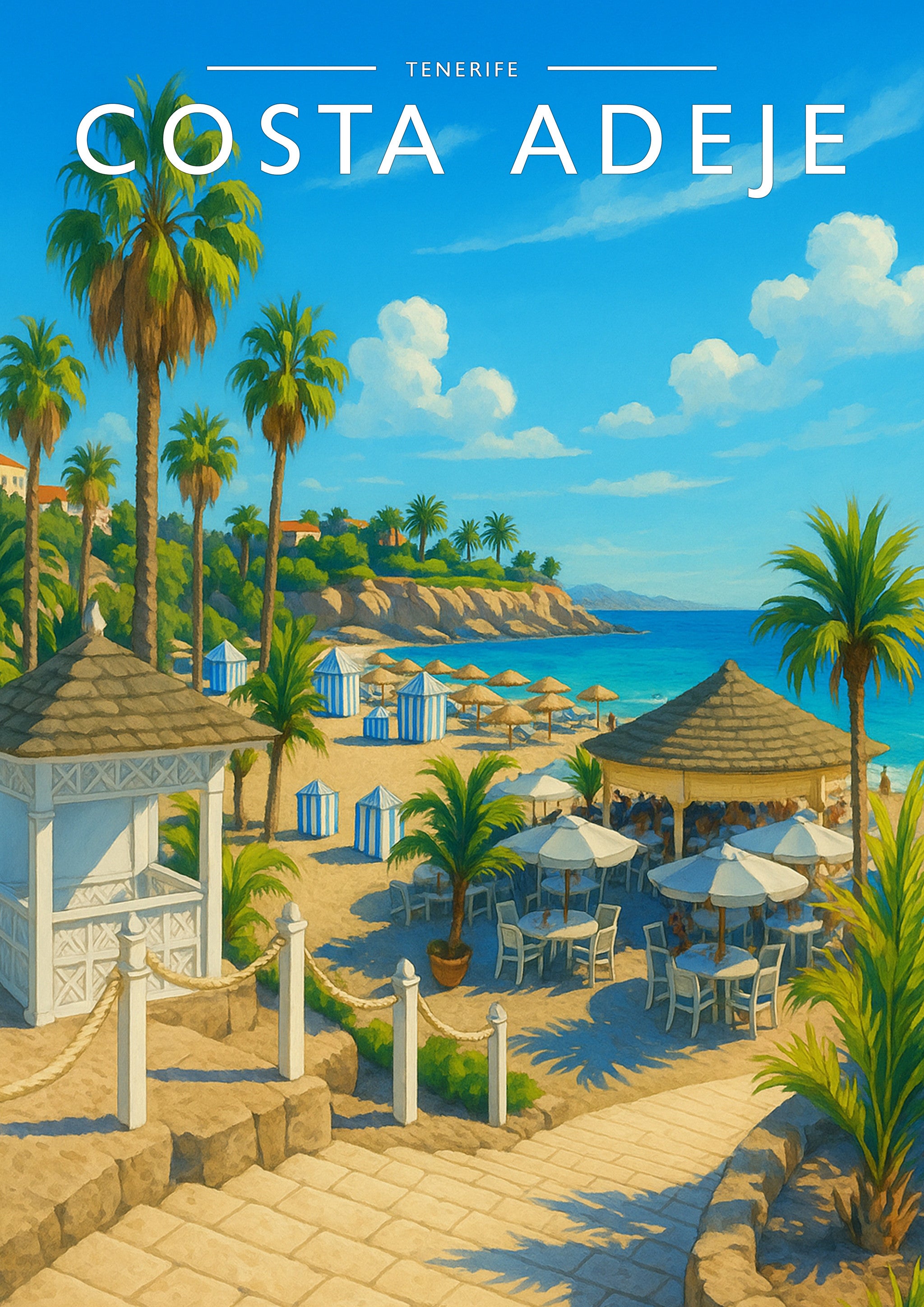 Costa Adeje Travel Poster - A4 travel poster print