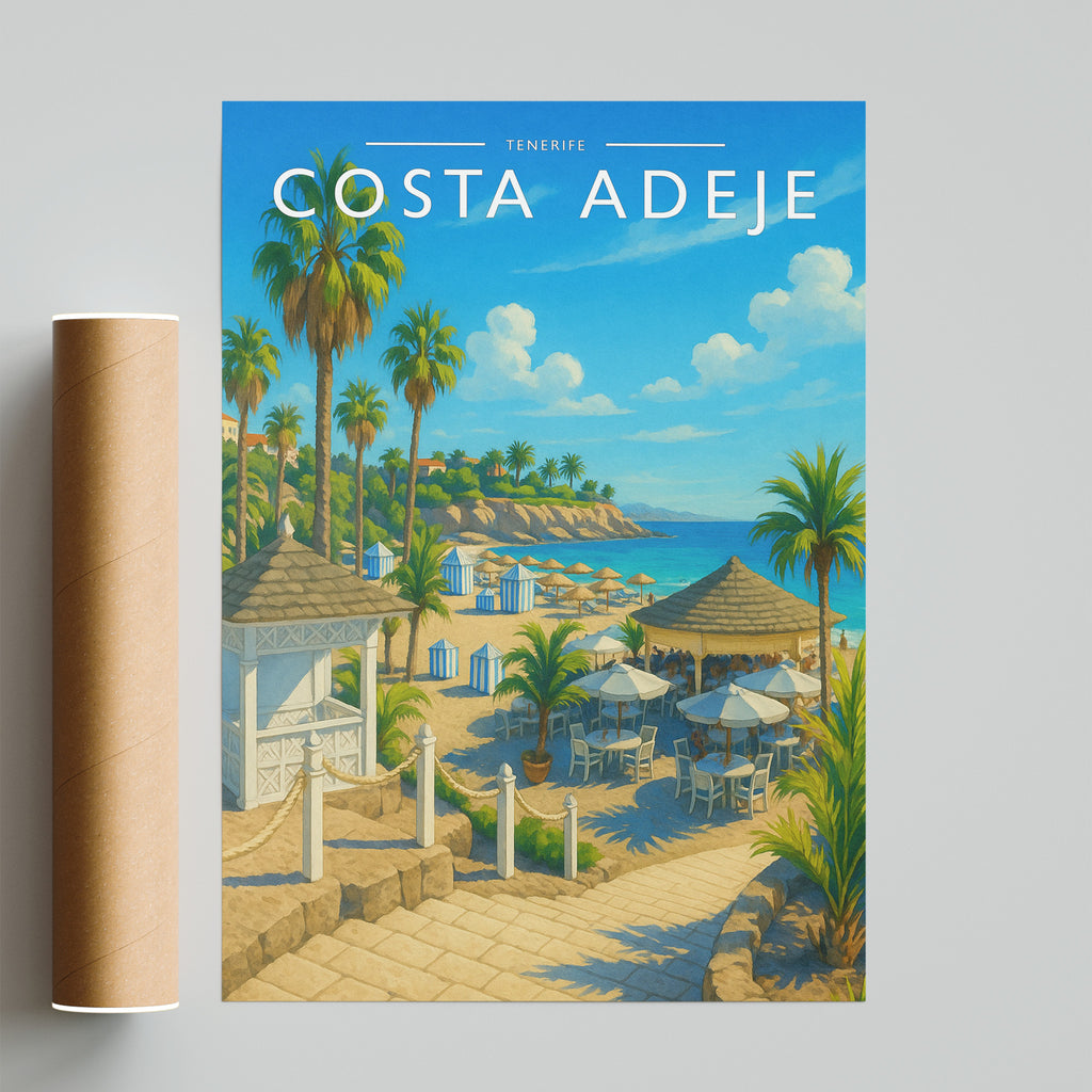 Costa Adeje Travel Poster - fine art print with shipping tube