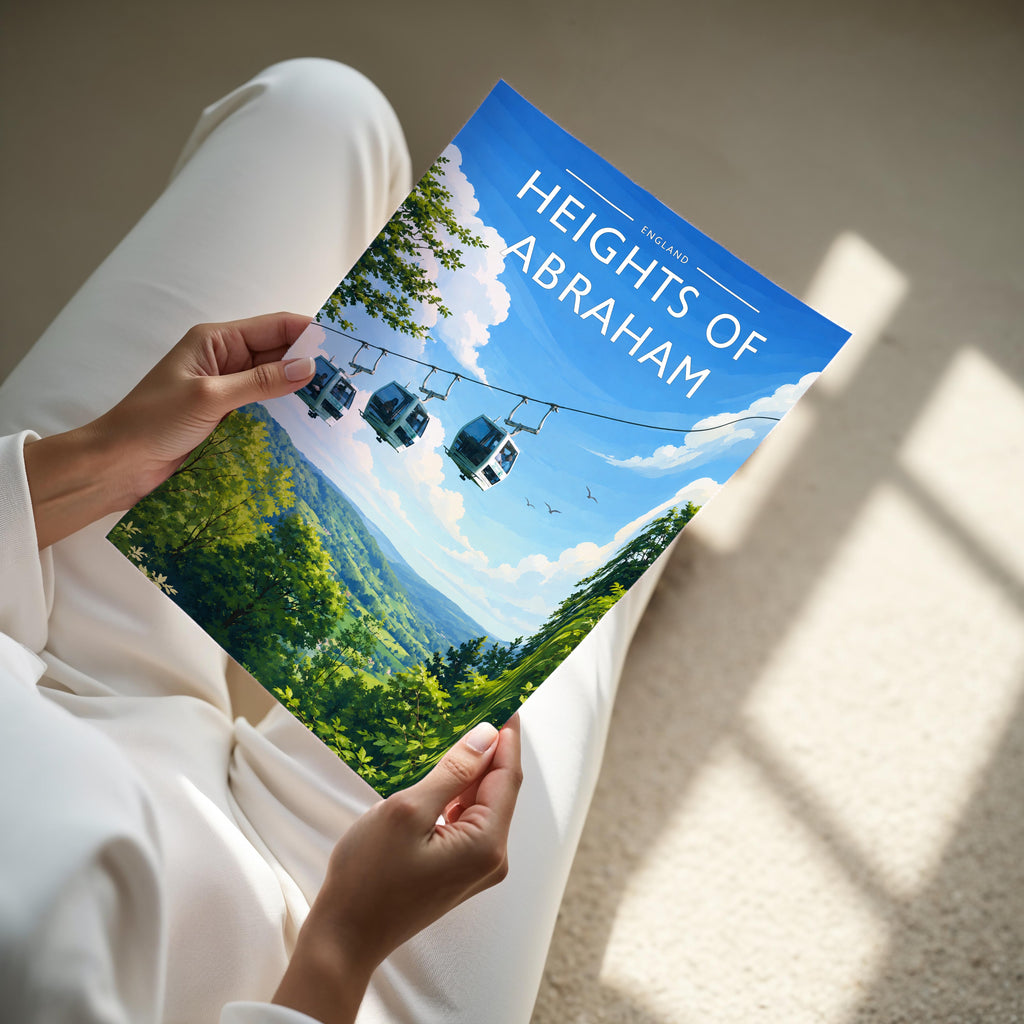 Heights of Abraham #2 Travel Poster - A4 print held in hand
