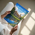 Burton upon Trent Travel Poster - A4 print held in hand