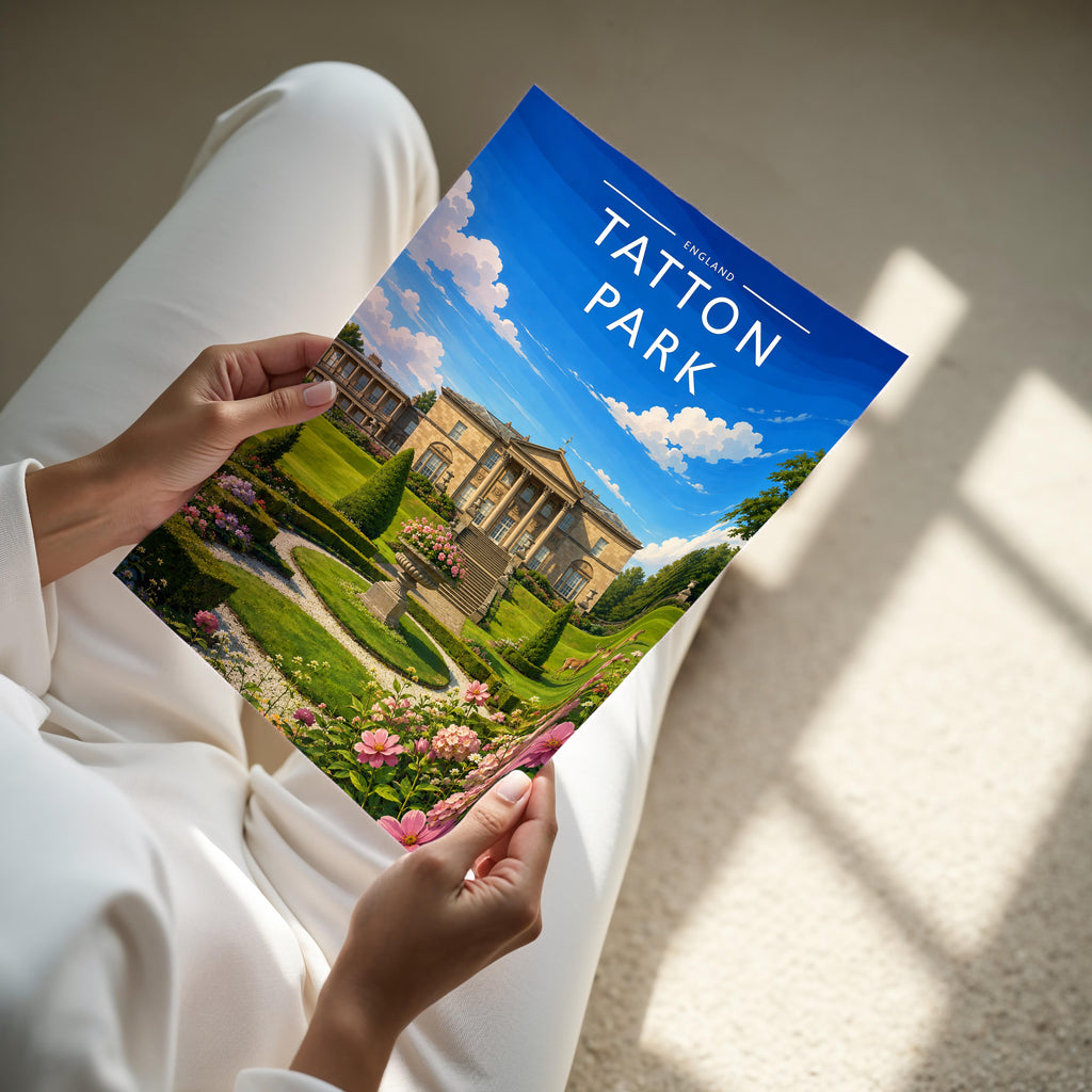 Tatton Park #2 Travel Poster - A4 print held in hand