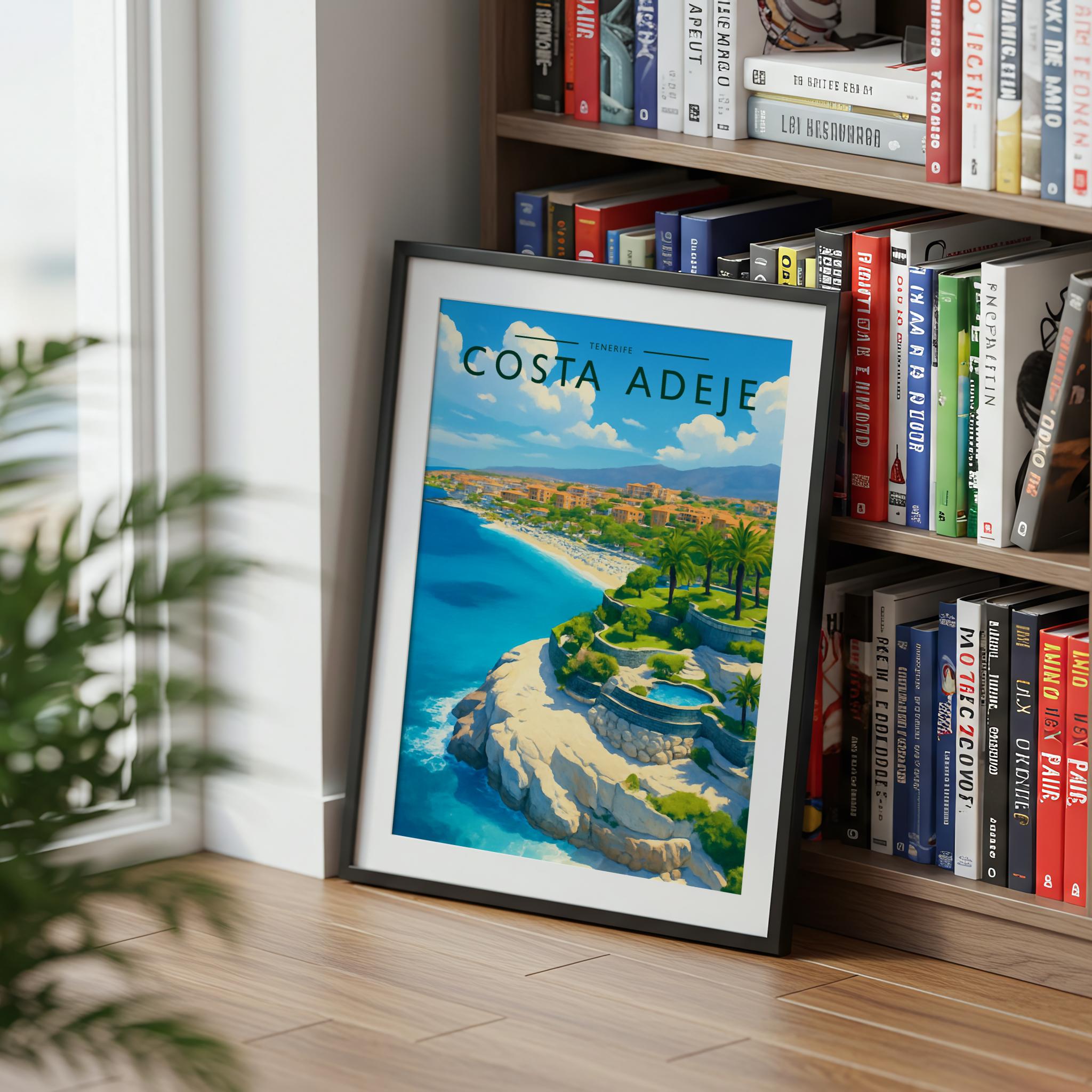 Costa Adeje #2 Travel Poster mounted in a black frame