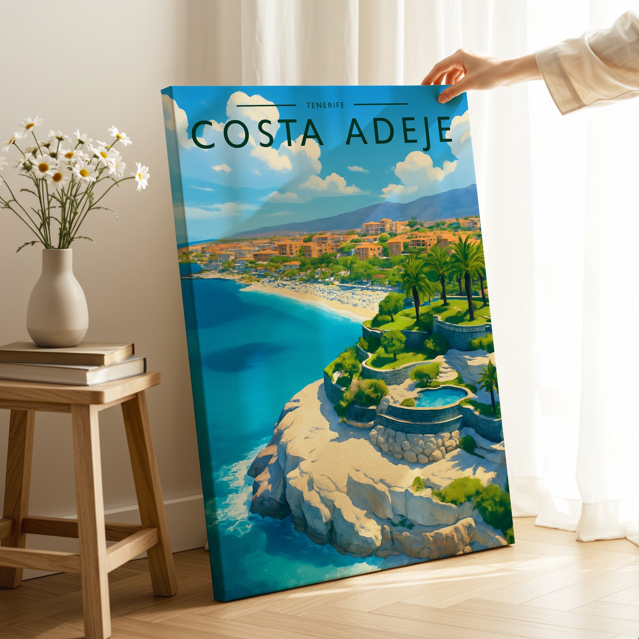 Costa Adeje #2 Travel Poster as a gallery-wrapped canvas