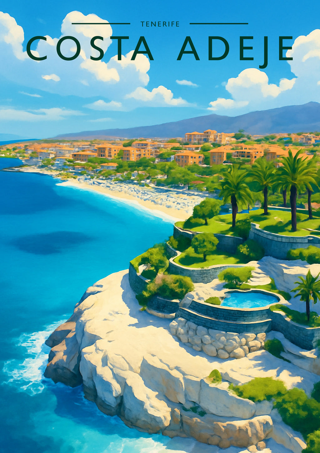 Costa Adeje #2 Travel Poster - A4 travel poster print