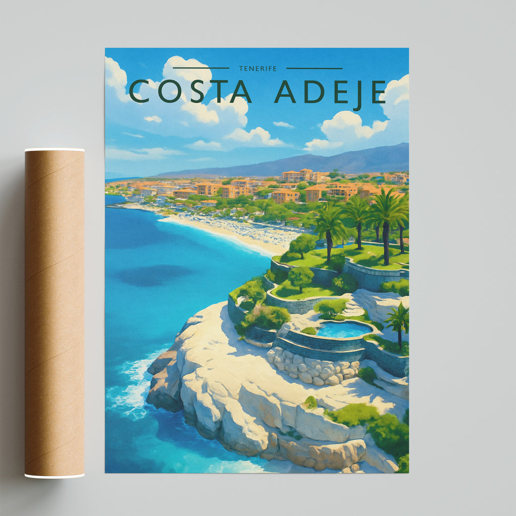 Costa Adeje #2 Travel Poster - fine art print with shipping tube