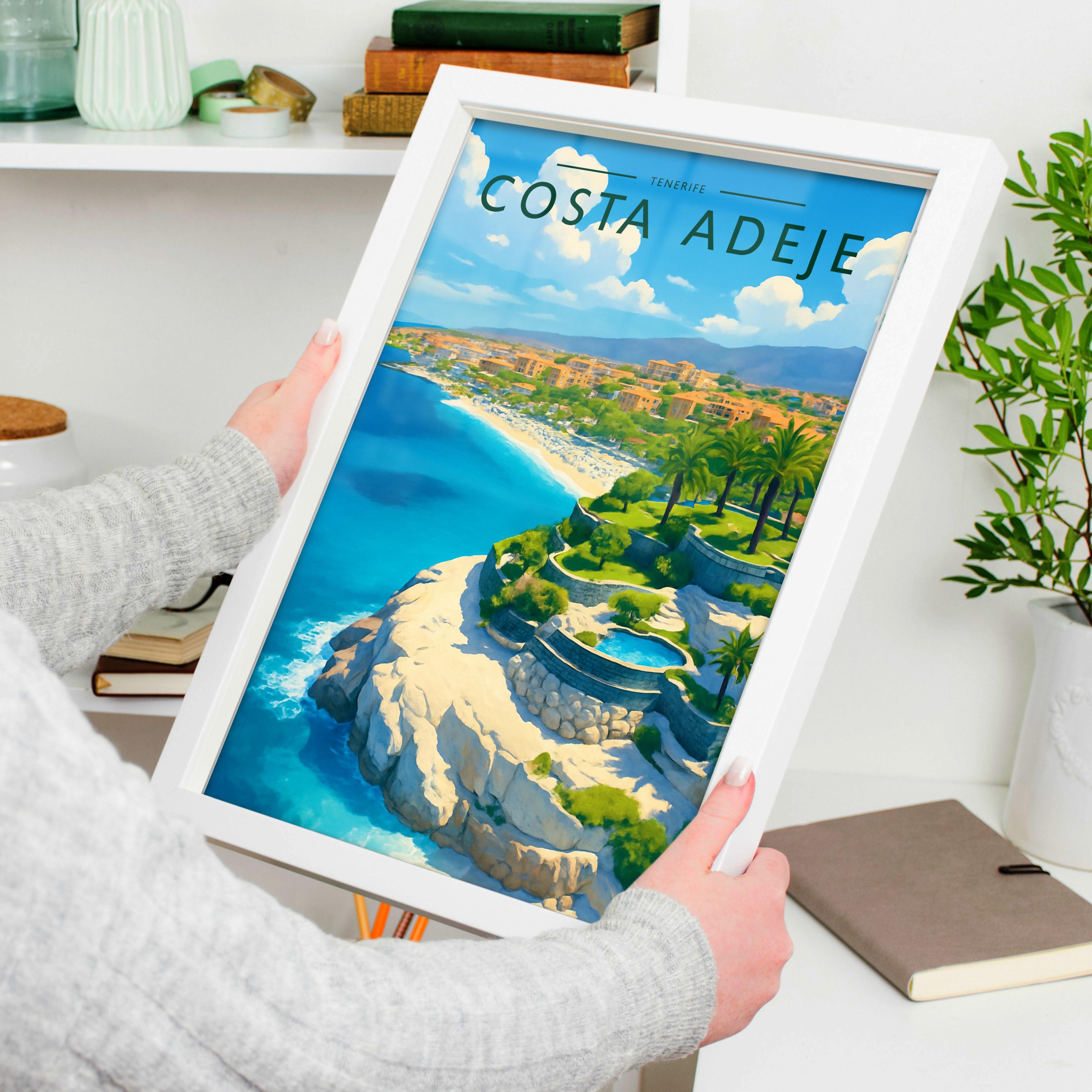 Costa Adeje #2 Travel Poster held in a white frame