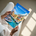 Bardolino Travel Poster - A4 print held in hand