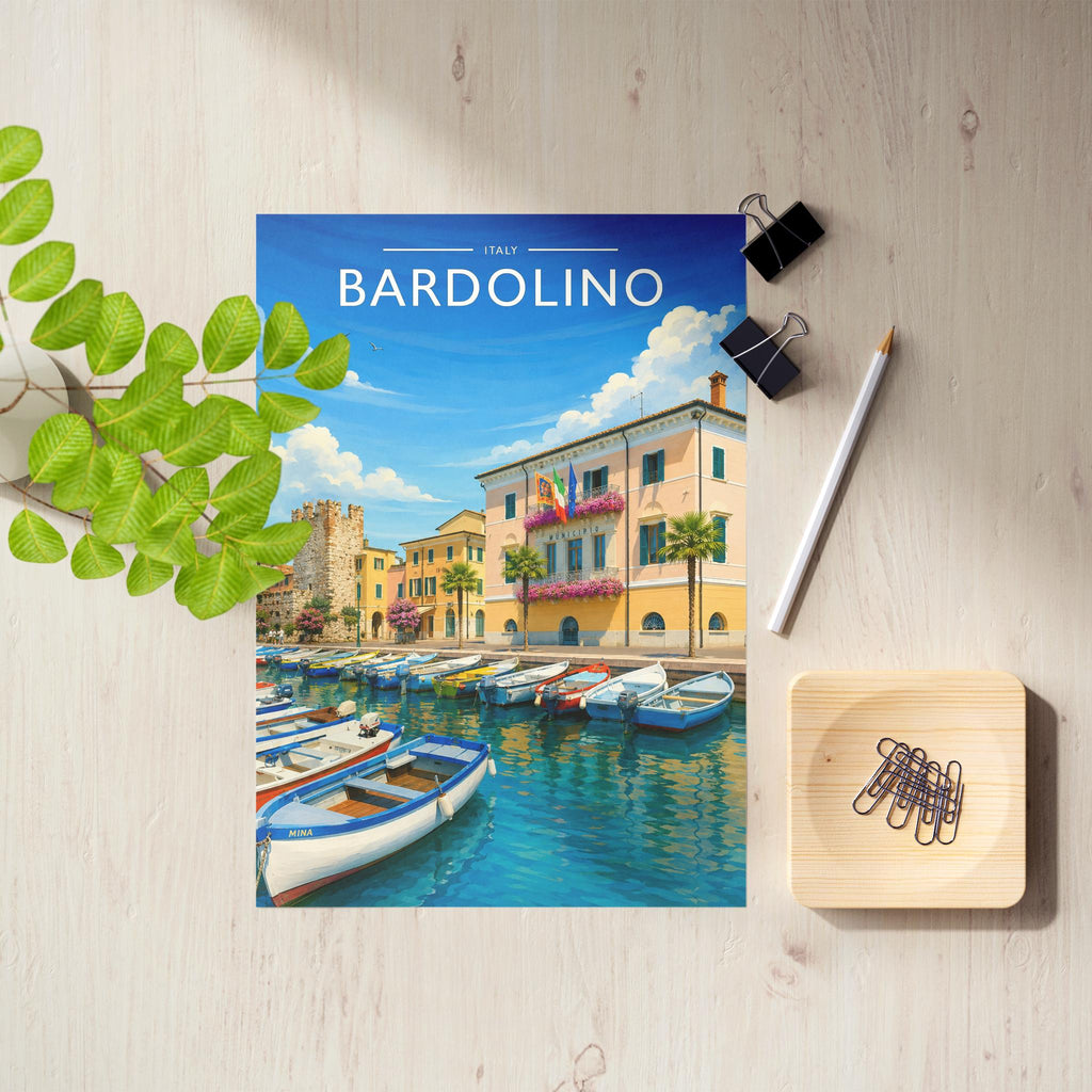 Bardolino Travel Poster as an unframed A4 print