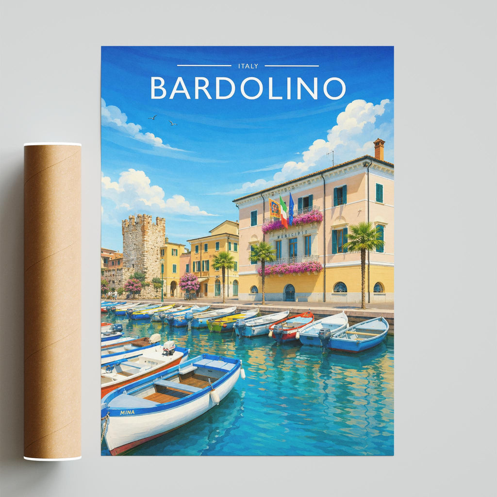 Bardolino Travel Poster - fine art print with shipping tube