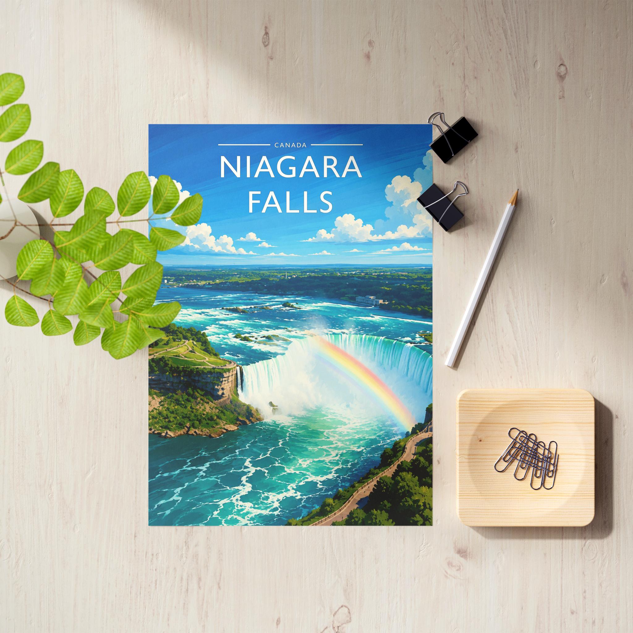 Niagara Falls #2 Travel Poster as an unframed A4 print