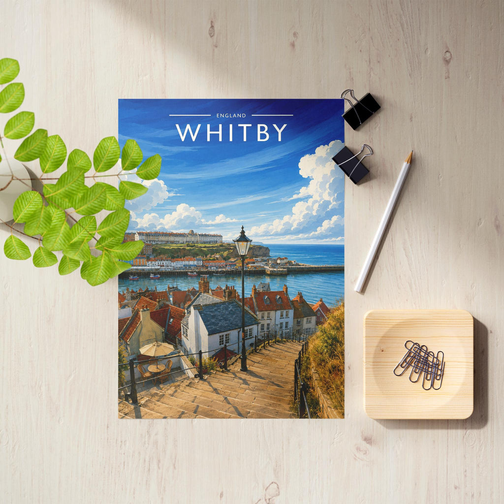 Whitby #5 Travel Poster as an unframed A4 print