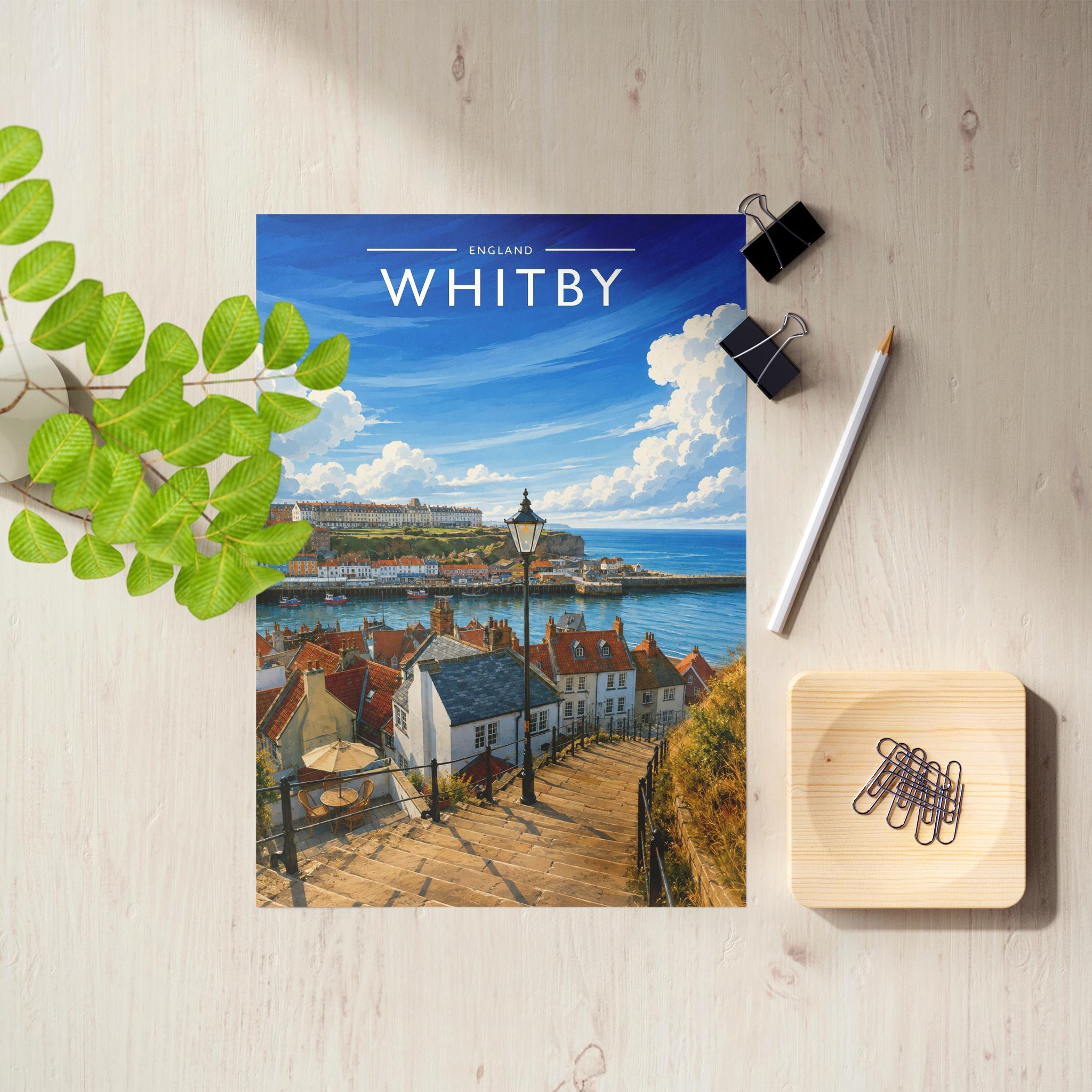 Whitby #5 Travel Poster as an unframed A4 print