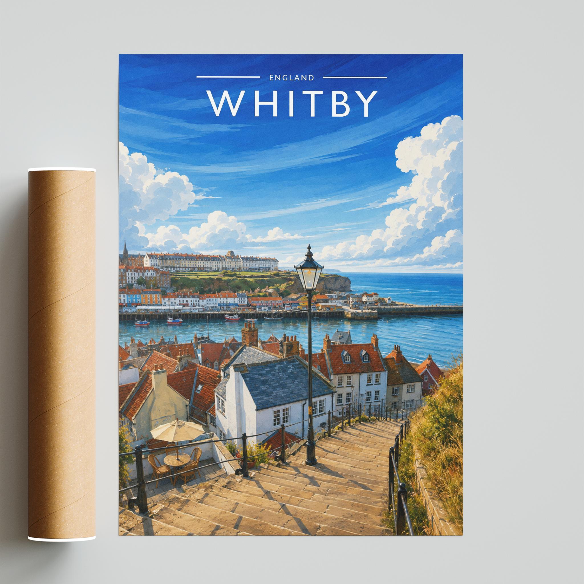 Whitby #5 Travel Poster - fine art print with shipping tube