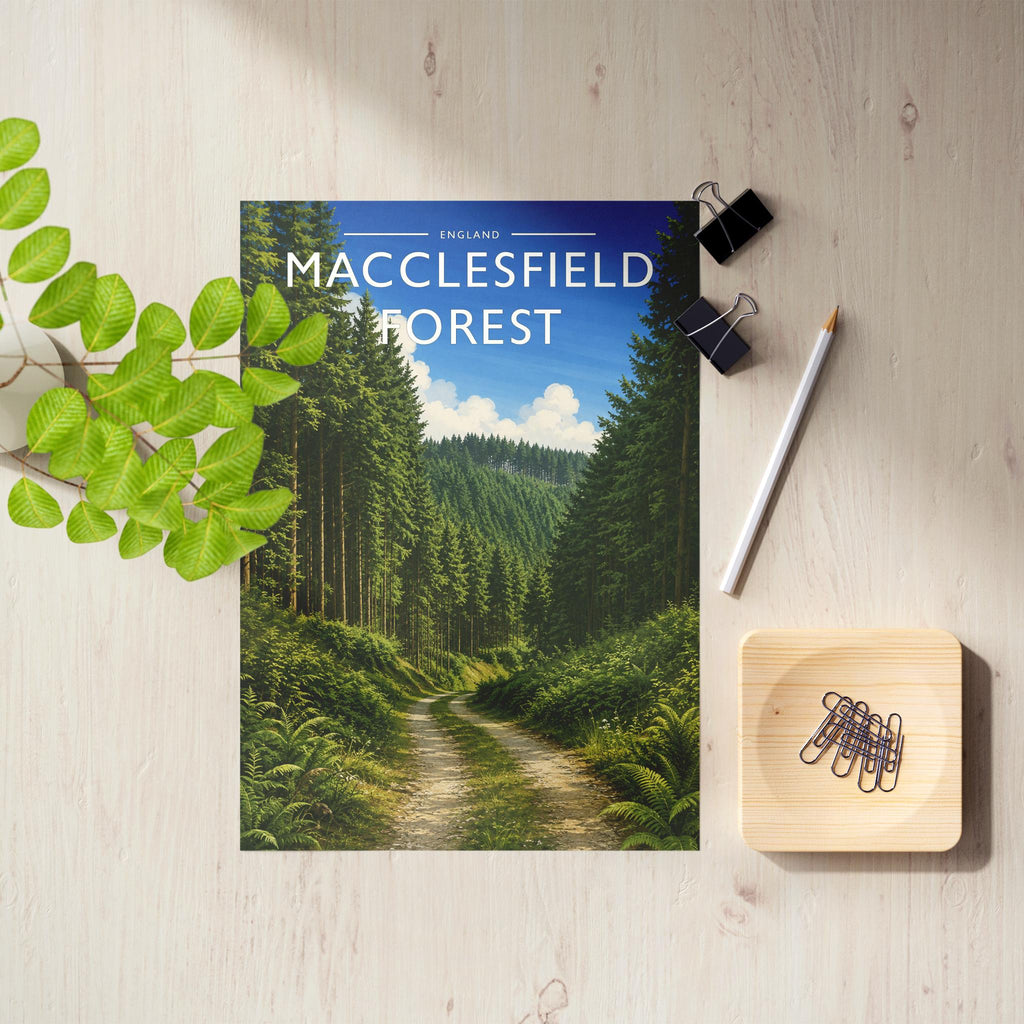 Macclesfield Forest Travel Poster as an unframed A4 print