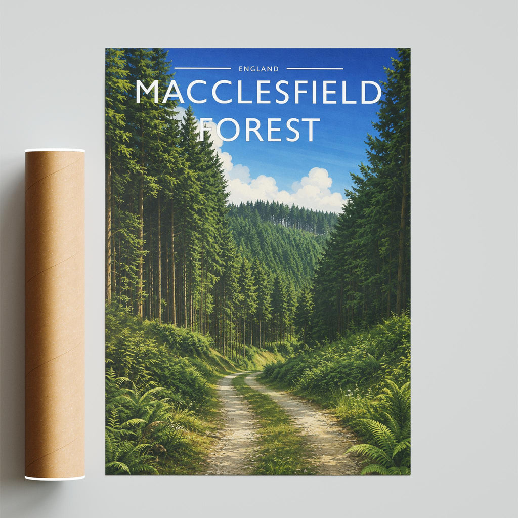 Macclesfield Forest Travel Poster - fine art print with shipping tube