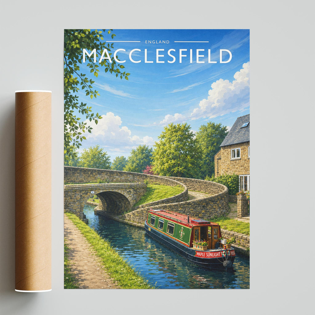 Macclesfield Travel Poster - fine art print with shipping tube