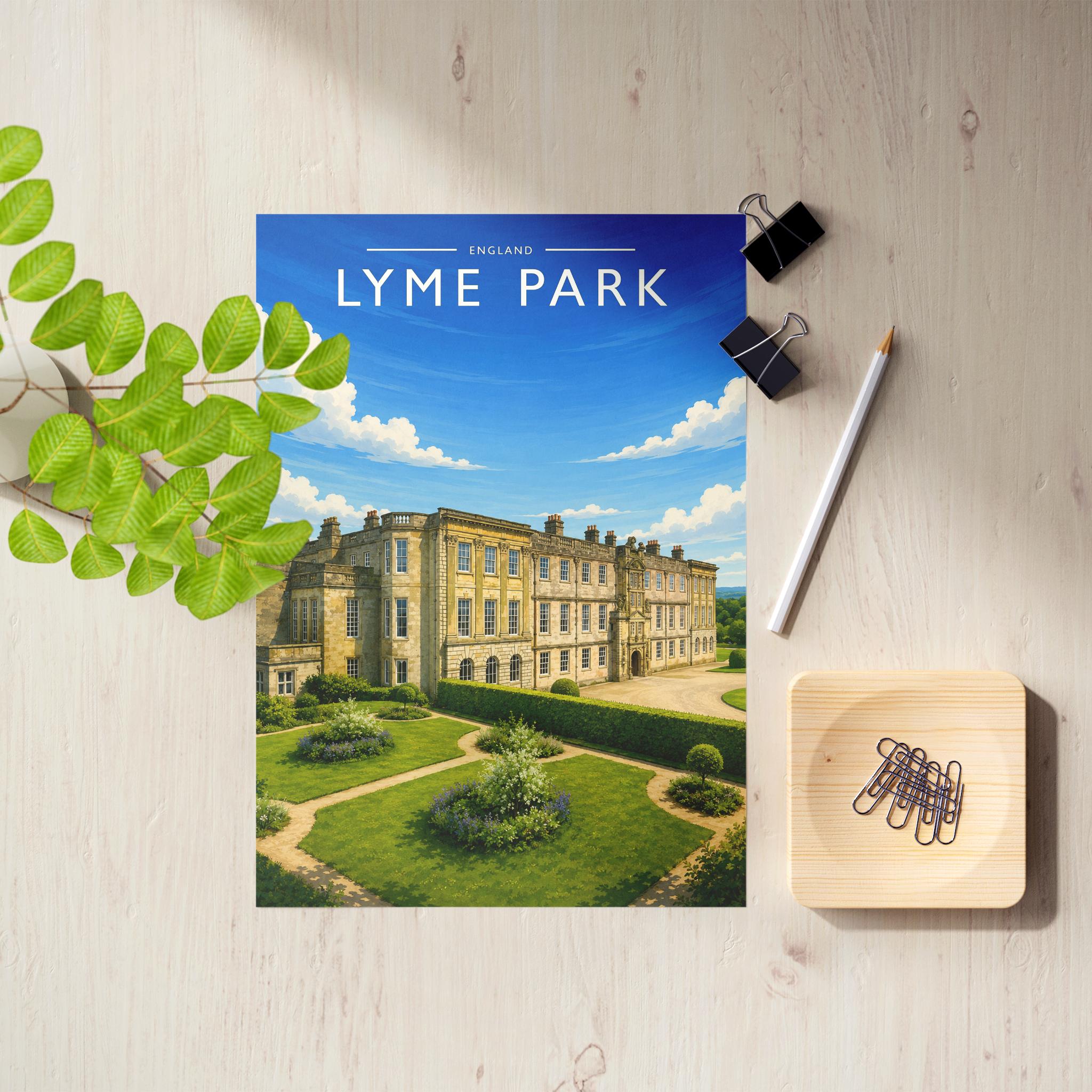 Lyme Park Travel Poster as an unframed A4 print