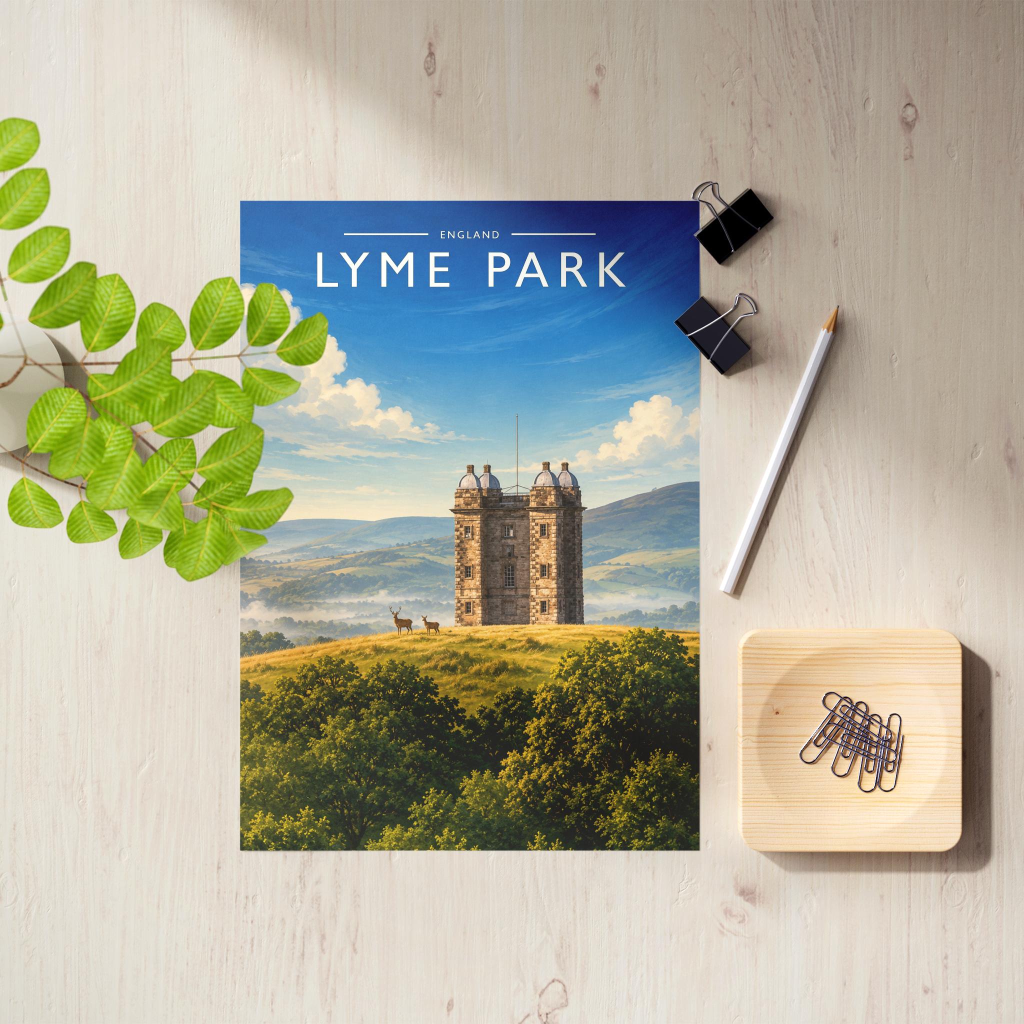 Lyme Park #2 Travel Poster as an unframed A4 print