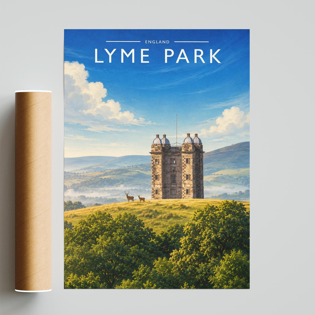 Lyme Park #2 Travel Poster - fine art print with shipping tube