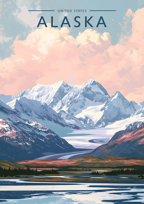 Alaska Travel Poster - A4 travel poster print