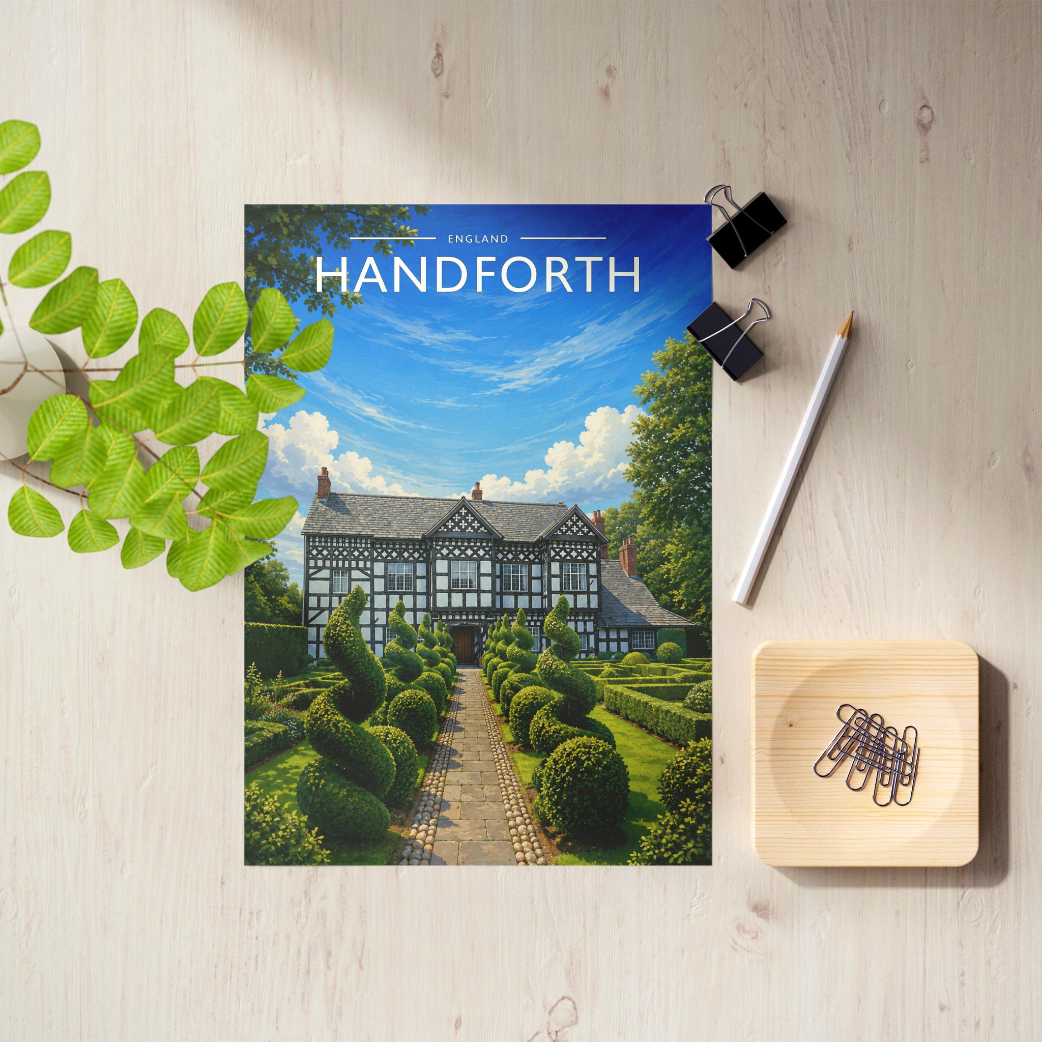 Handforth Travel Poster as an unframed A4 print