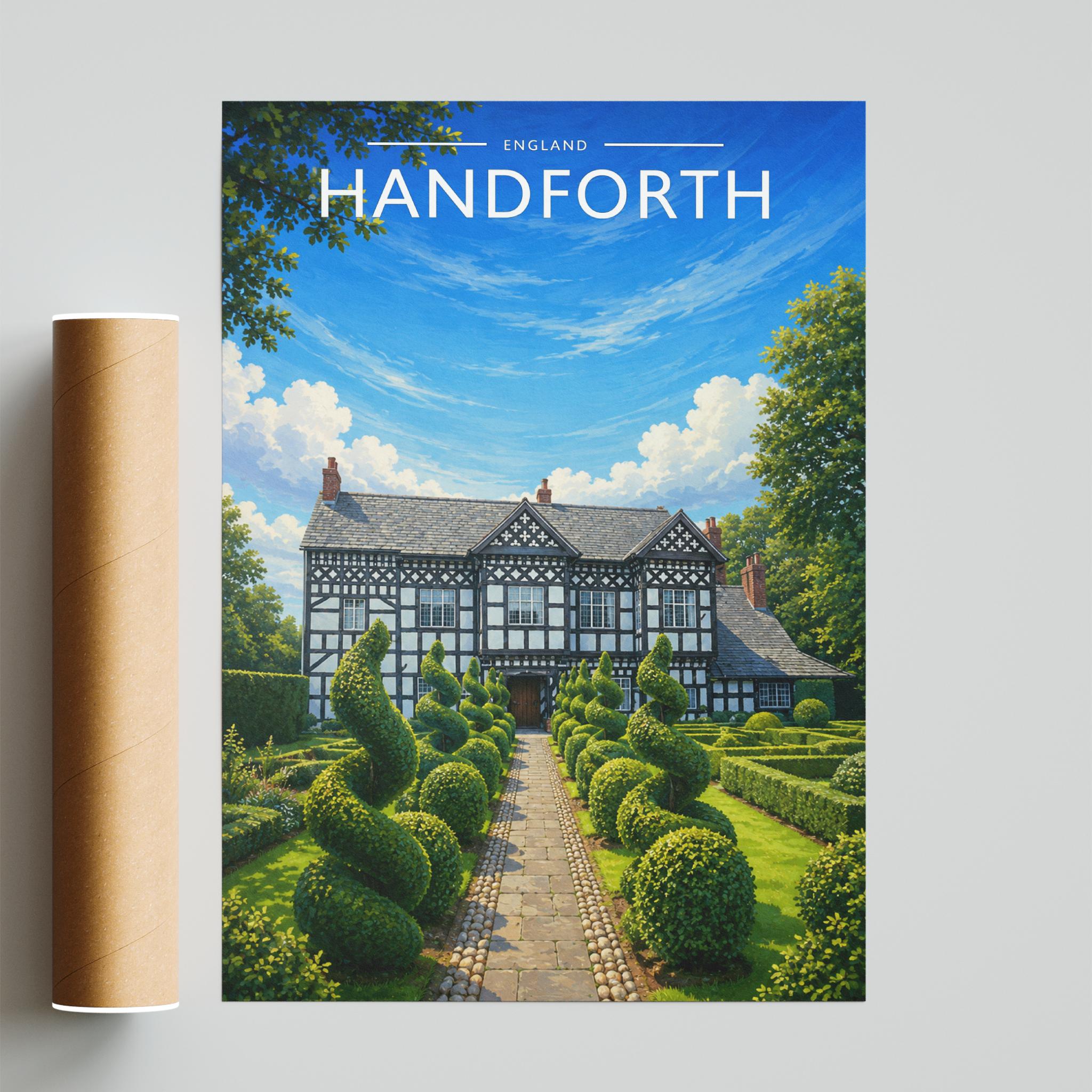 Handforth Travel Poster - fine art print with shipping tube