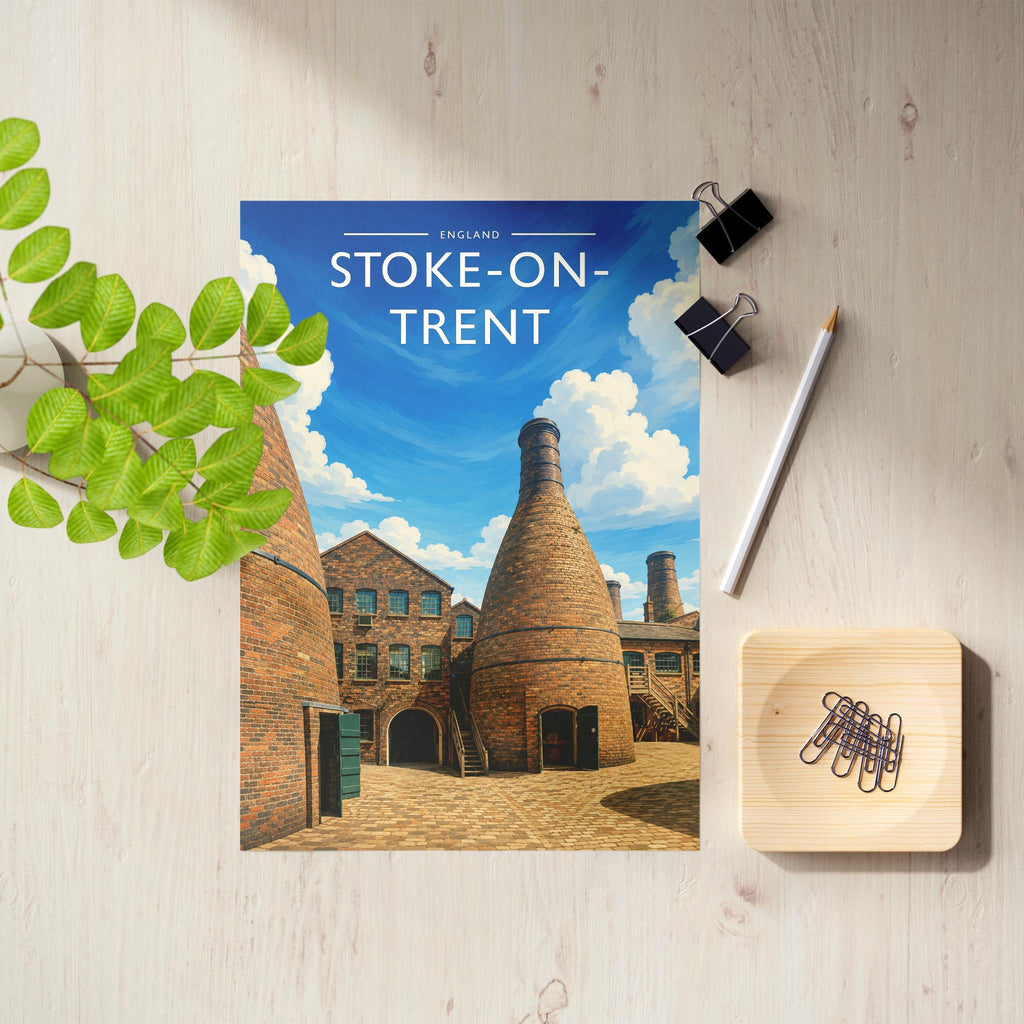 Stoke-on-Trent Travel Poster as an unframed A4 print