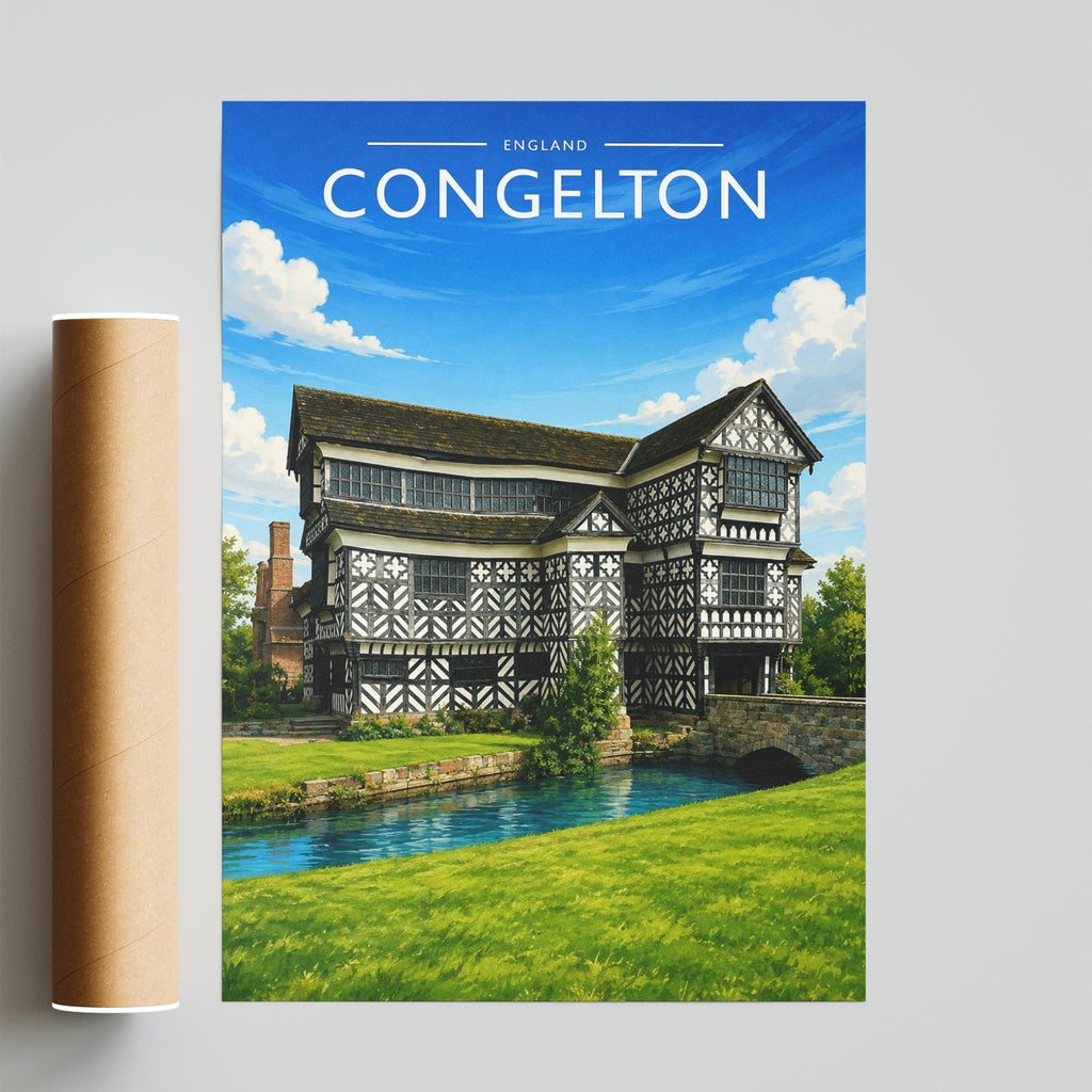 Congleton Travel Poster - fine art print with shipping tube
