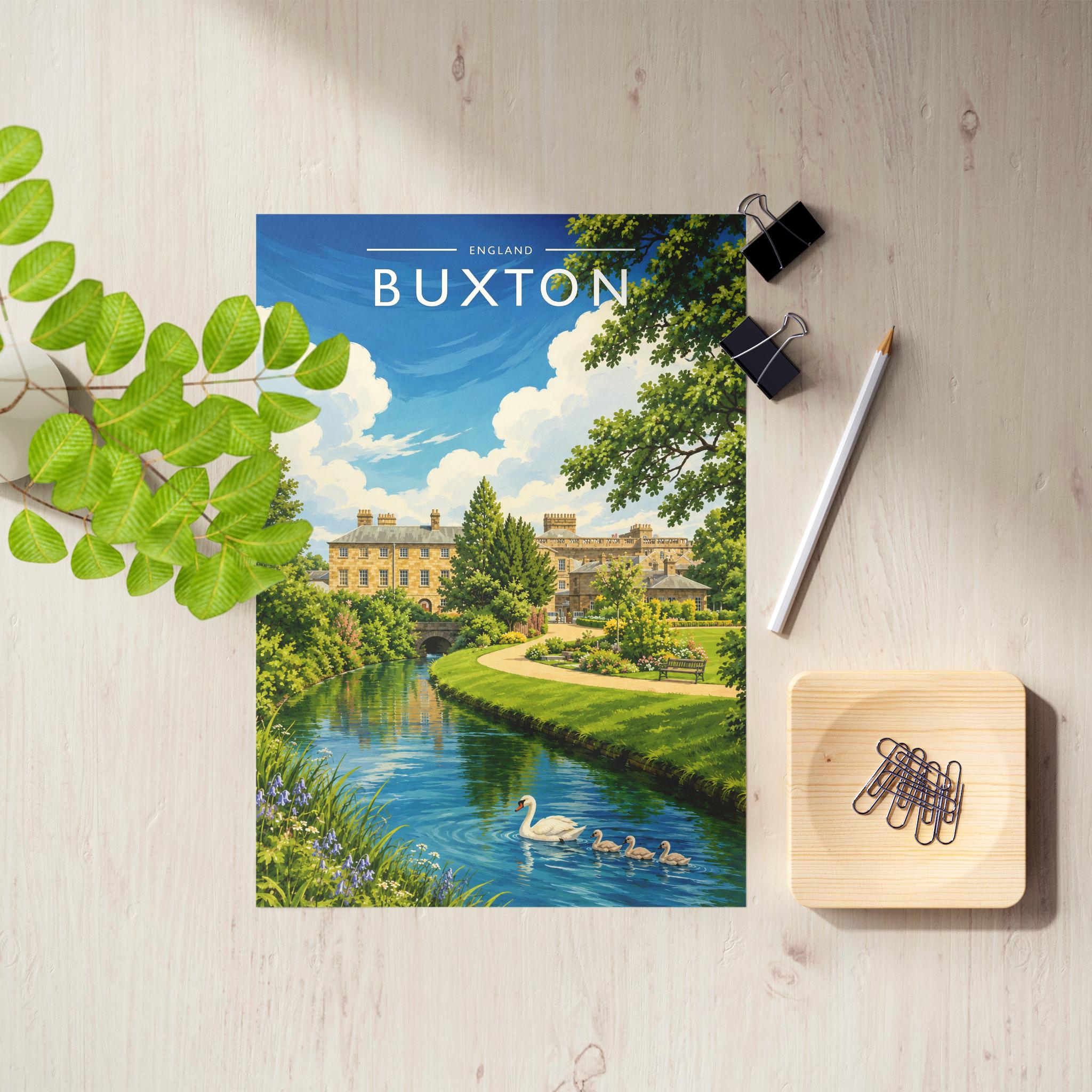 Buxton #2 Travel Poster as an unframed A4 print