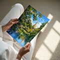 Buckden Travel Poster - A4 print held in hand