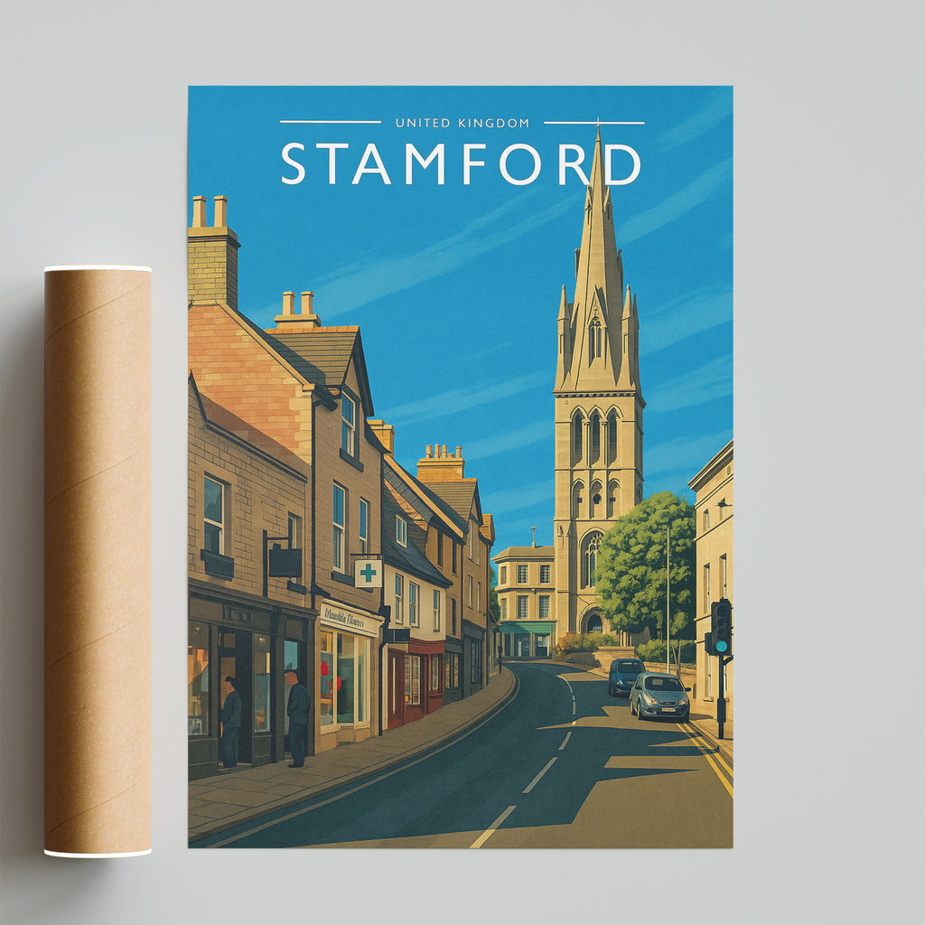 Stamford #3 Travel Poster - fine art print with shipping tube