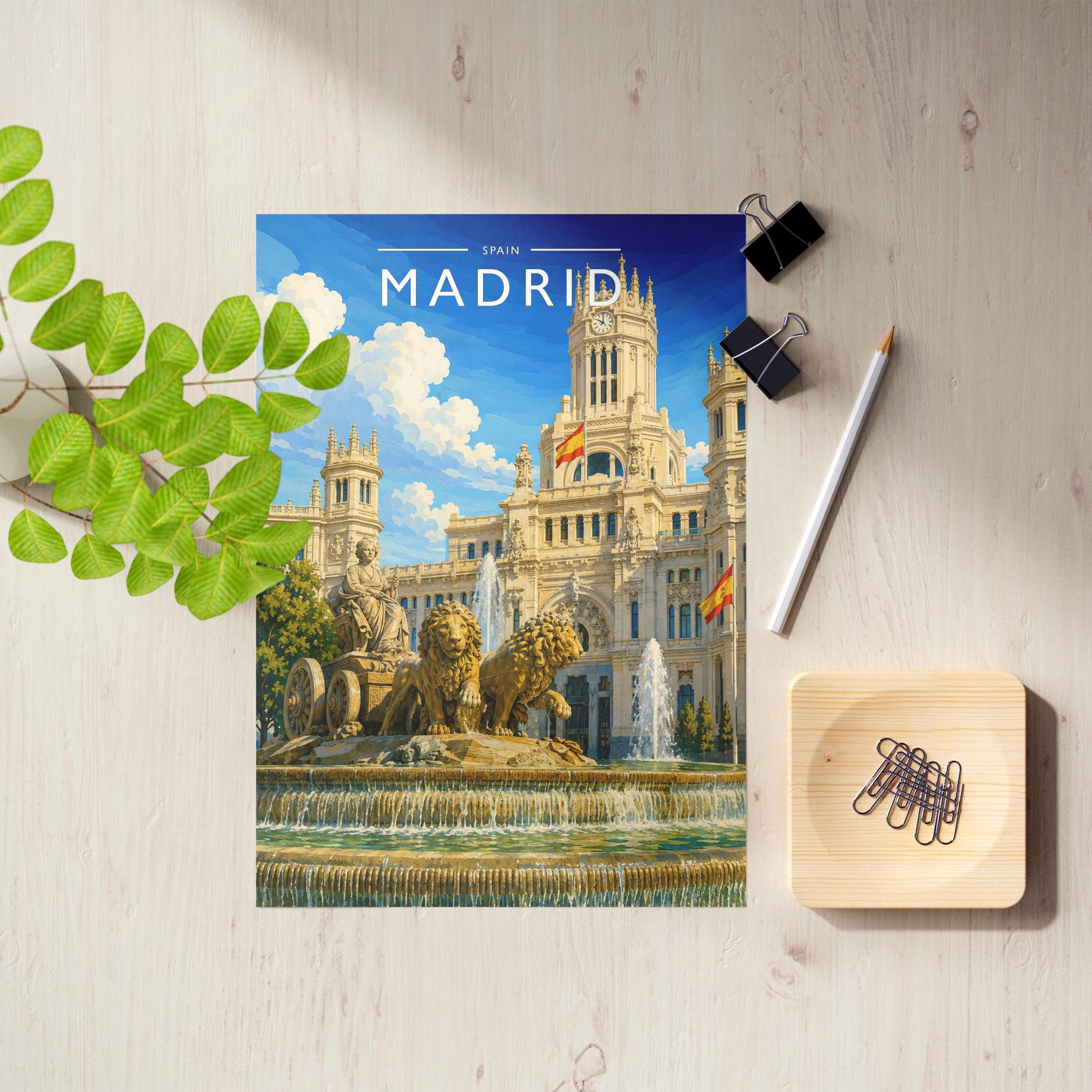 Madrid #4 Travel Poster as an unframed A4 print