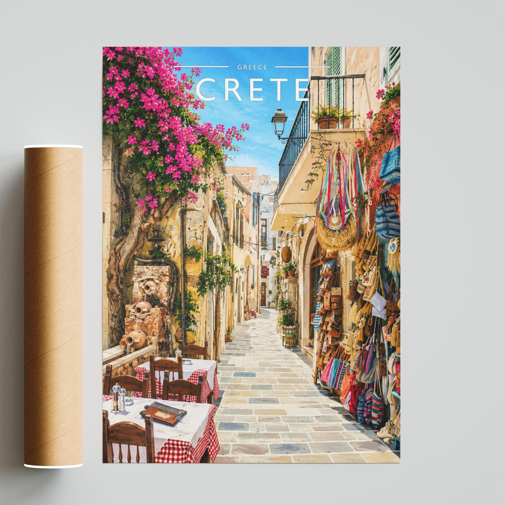 Crete Travel Poster - fine art print with shipping tube
