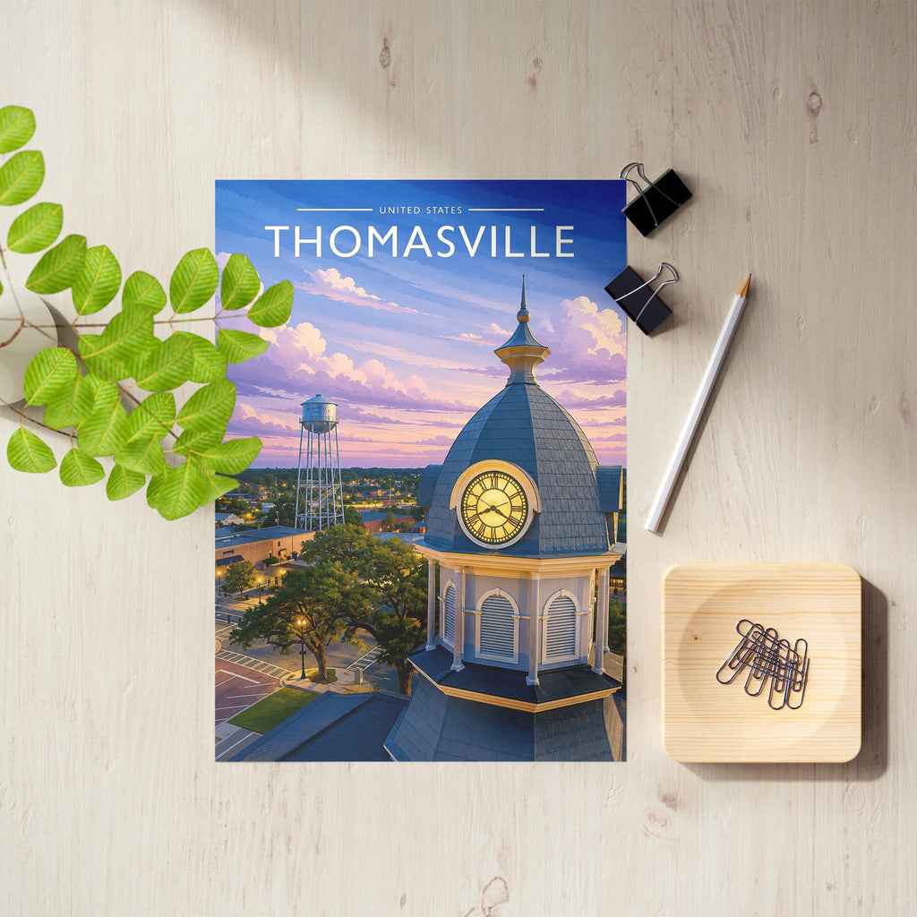 Thomasville #3 Travel Poster as an unframed A4 print