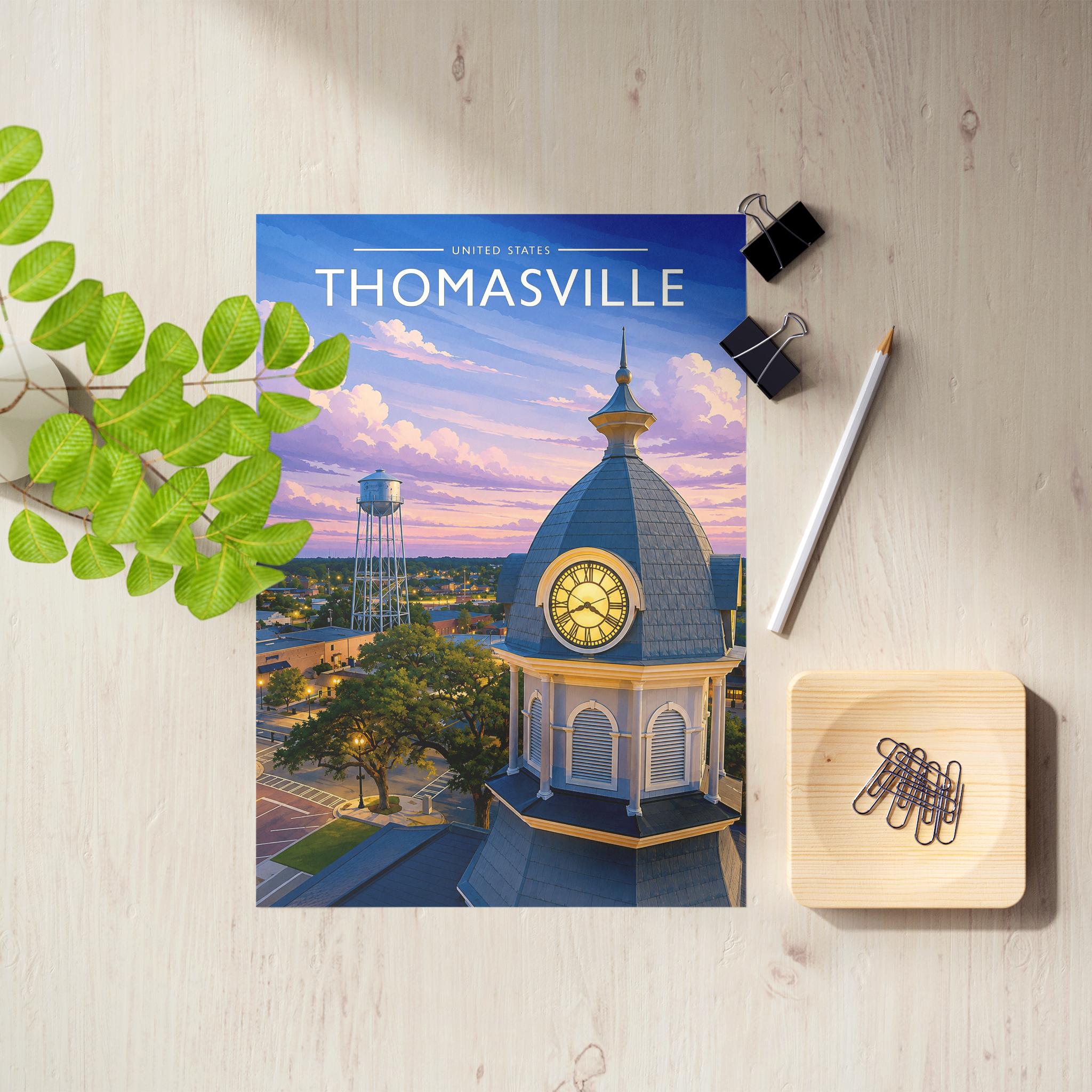 Thomasville #3 Travel Poster as an unframed A4 print