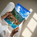 Lake Como #2 Travel Poster - A4 print held in hand