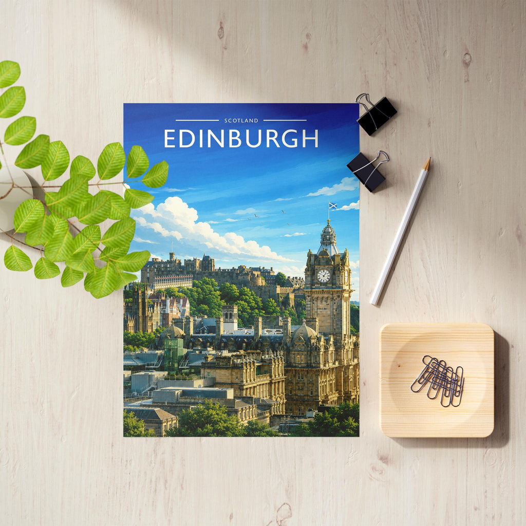 Edinburgh #5 Travel Poster as an unframed A4 print
