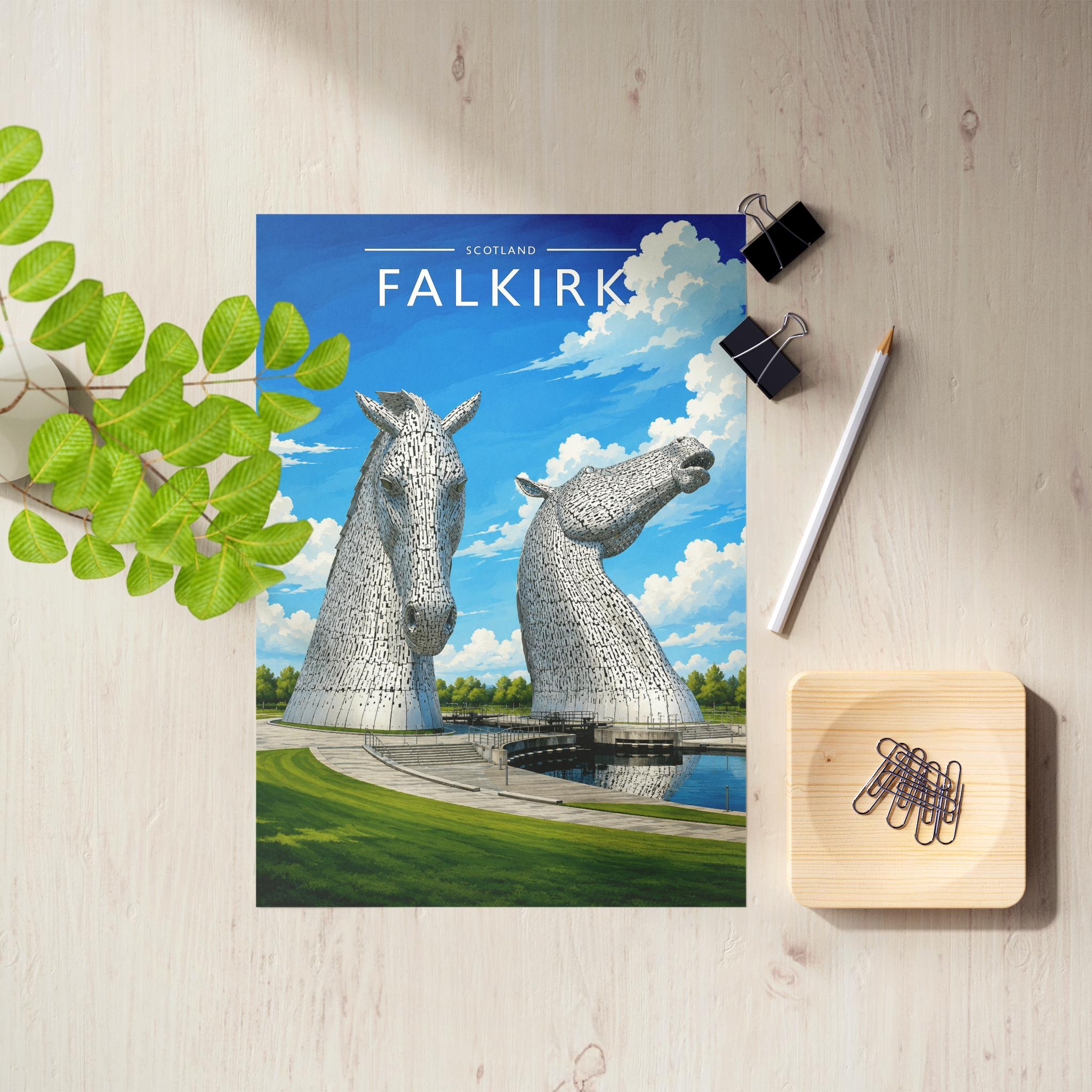 Falkirk #2 Travel Poster as an unframed A4 print