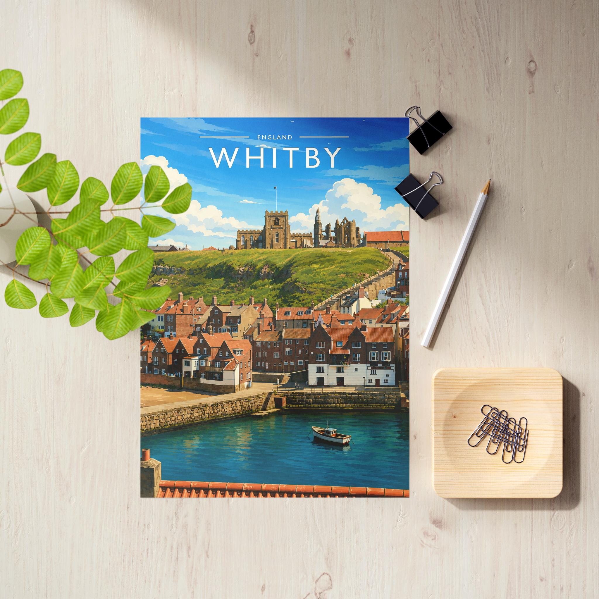 Whitby #6 Travel Poster as an unframed A4 print