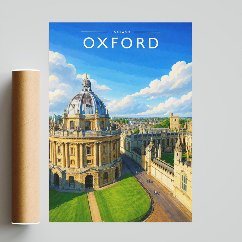 Oxford #2 Travel Poster - fine art print with shipping tube