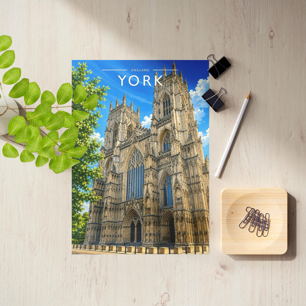 York #6 Travel Poster as an unframed A4 print