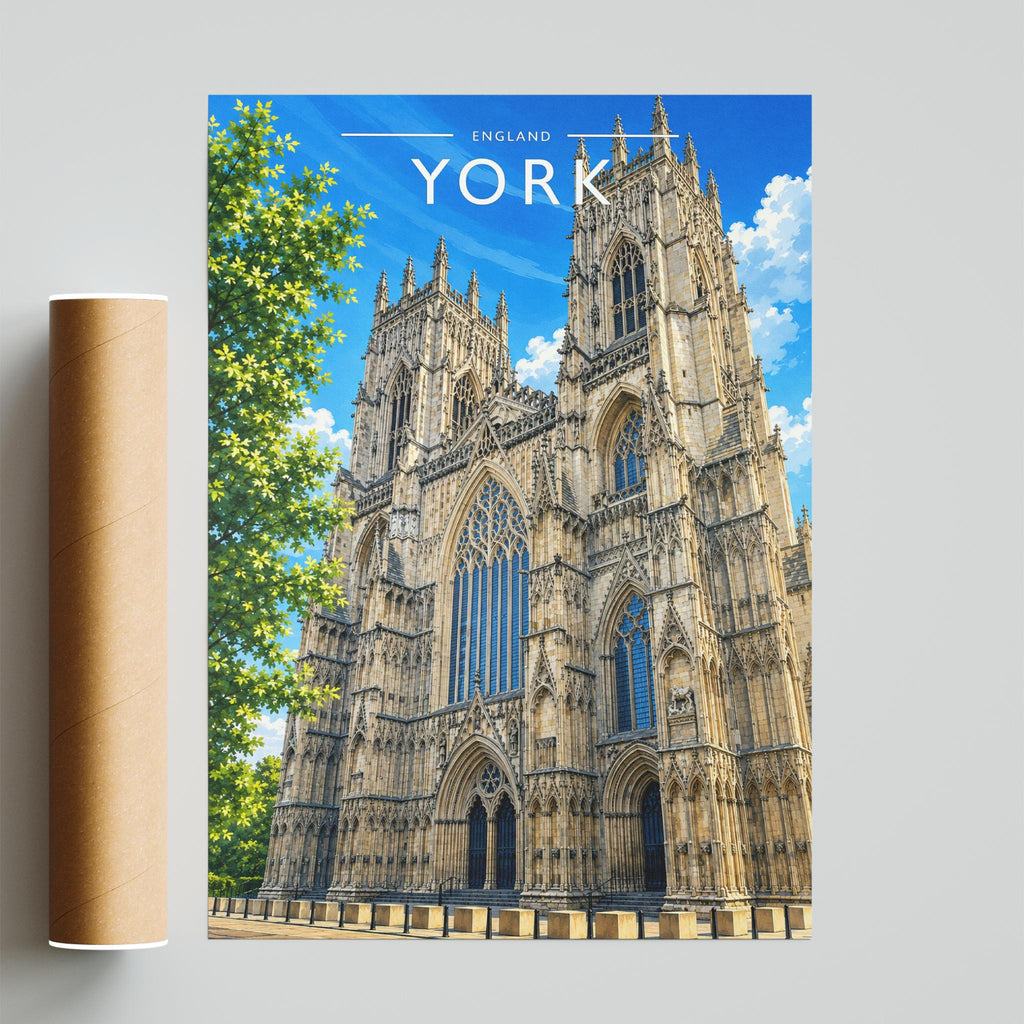 York #6 Travel Poster - fine art print with shipping tube