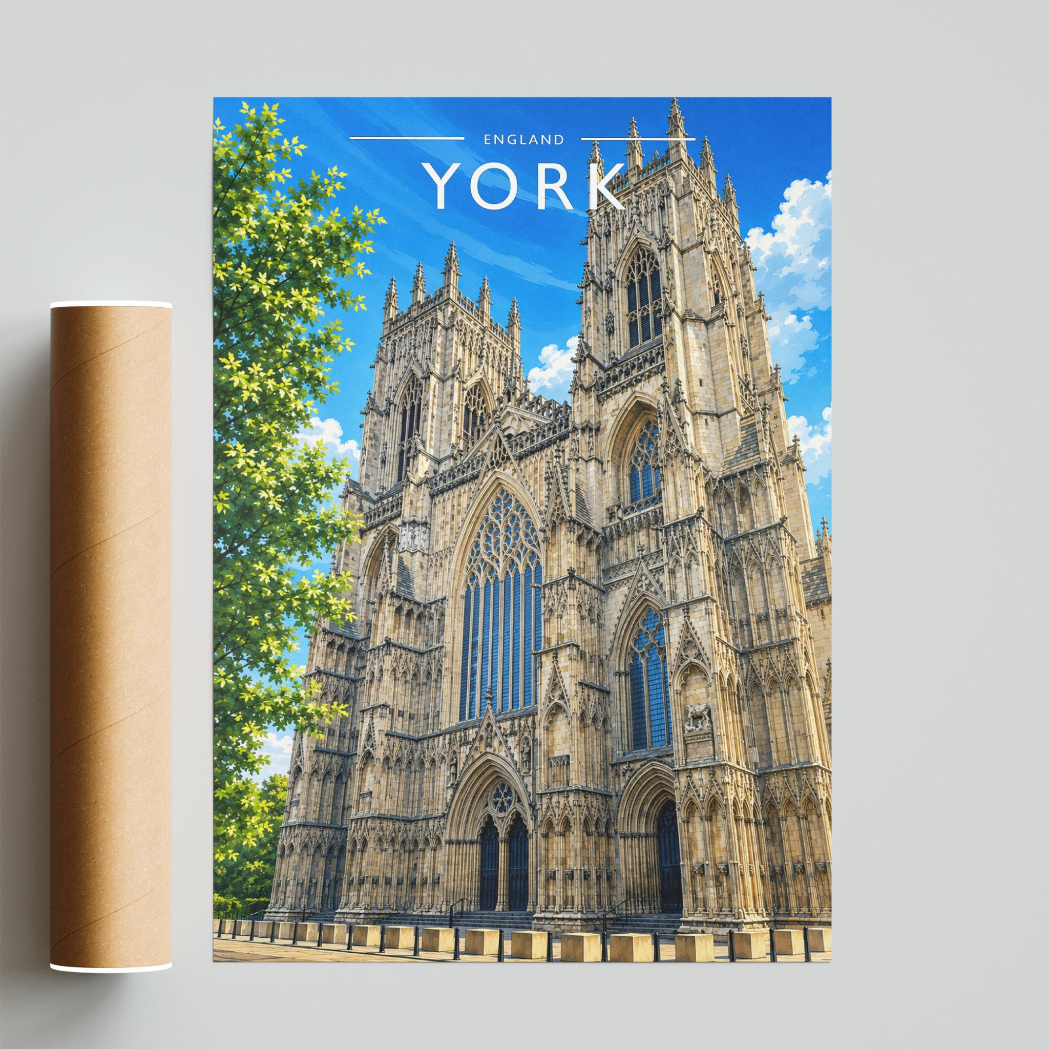 York #6 Travel Poster - fine art print with shipping tube